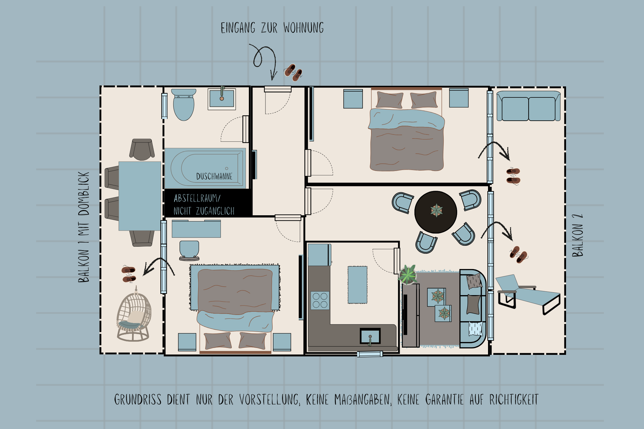 Grundriss traumferienwohnung domblick 2 überblick